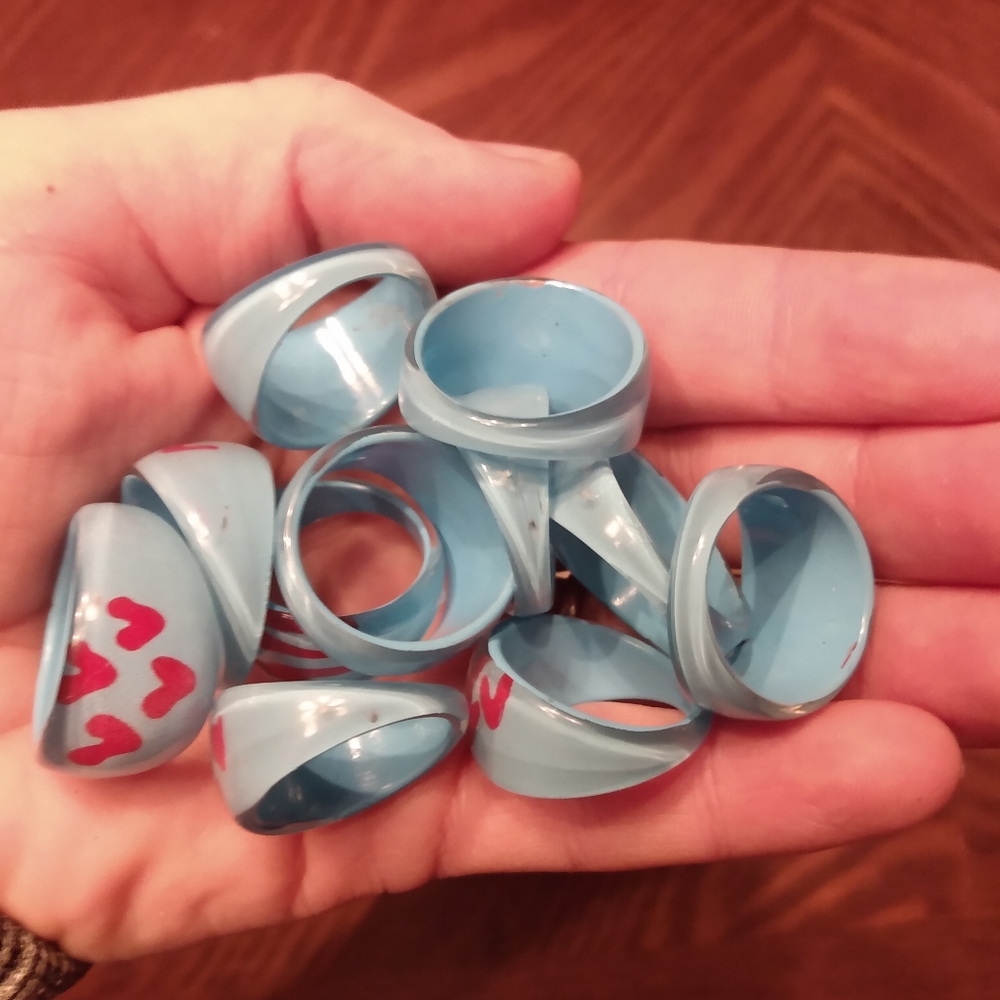Blue Acrylic Rings